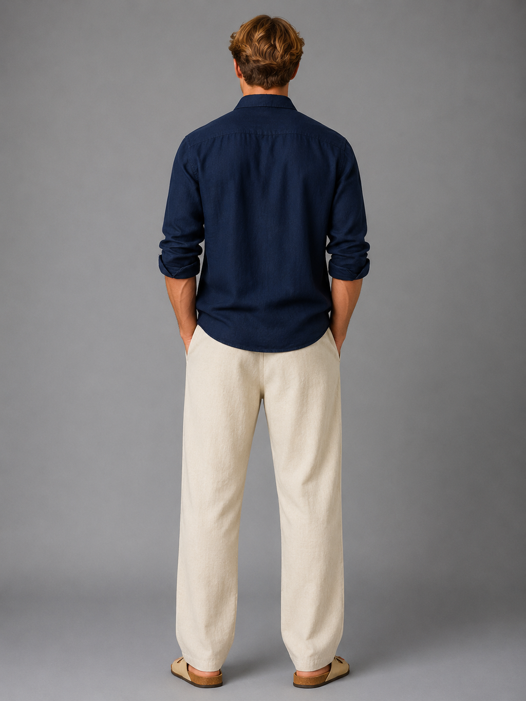JOSÉ | PANTALONES DE LINO CON CORDÓN