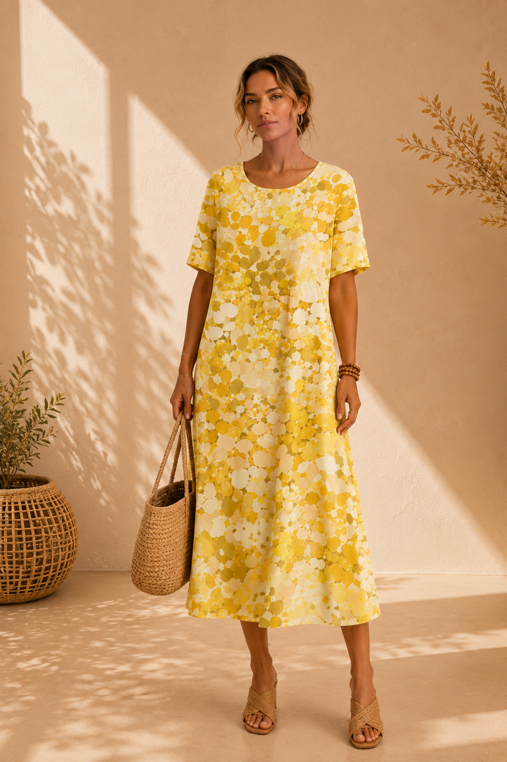 JULIA | VESTIDO MIDI FLORAL SUELTO Y LIGERO