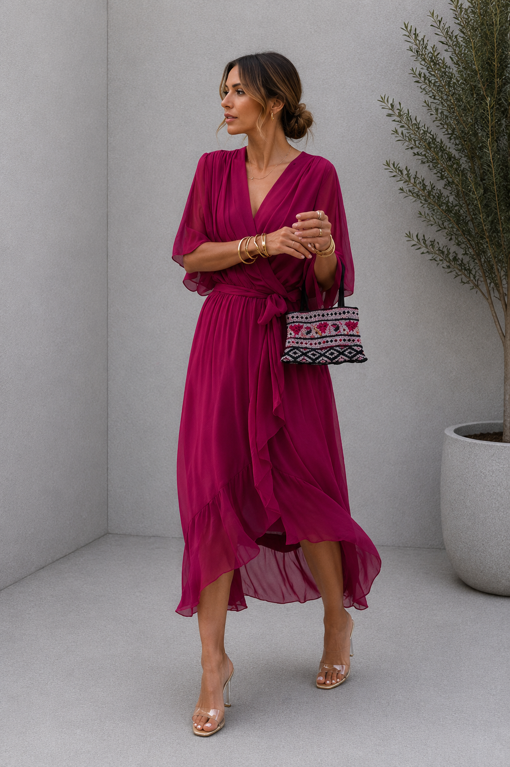 MÓNICA | VESTIDO CON ESCOTE DE V