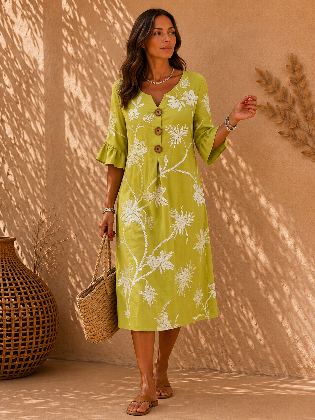 MARISOL | VESTIDO INFORMAL DE MUJER CON ESTAMPADO FLORAL