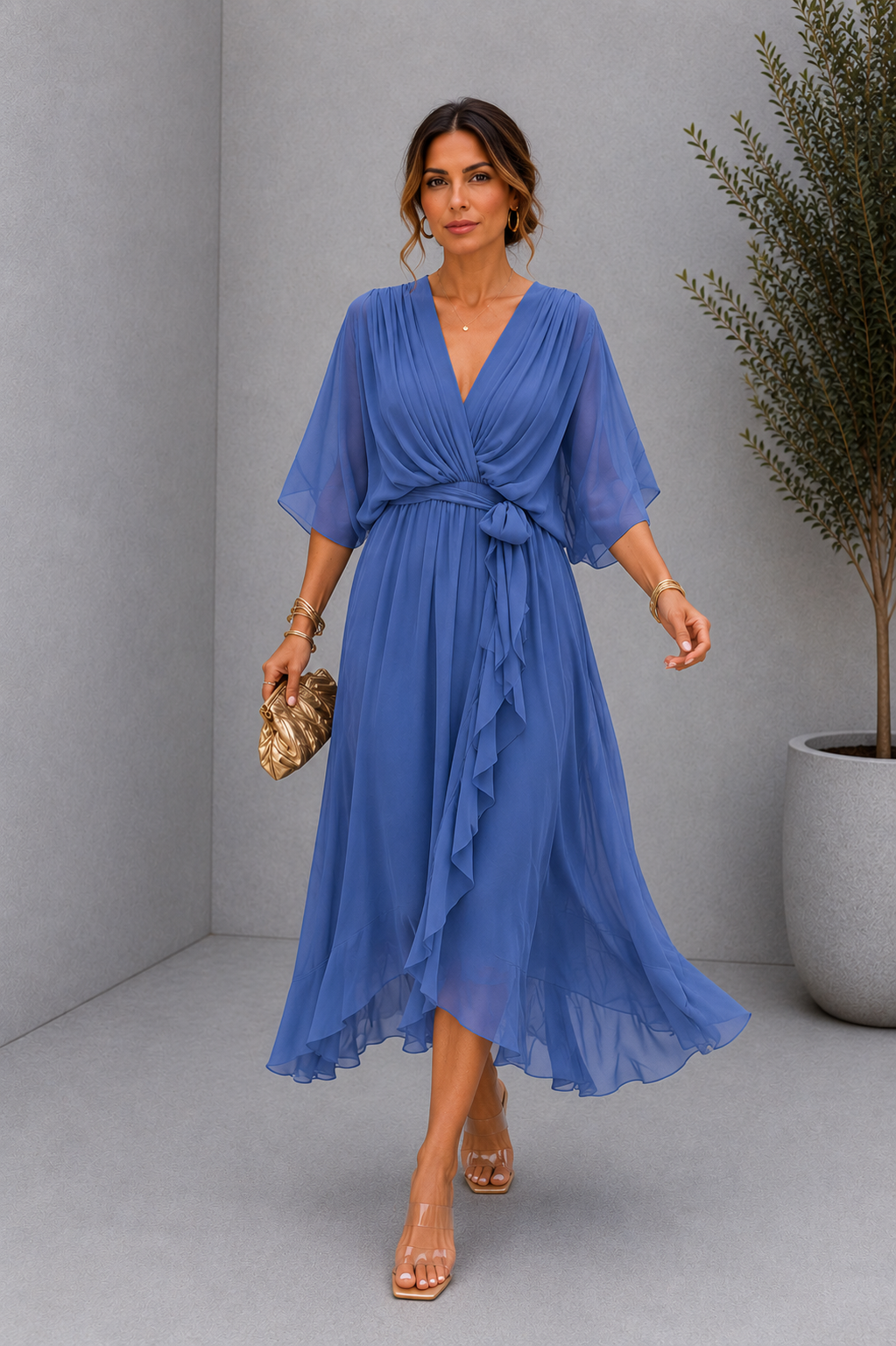 MÓNICA | VESTIDO CON ESCOTE DE V