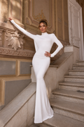 VALENTINA | VESTIDO LARGO DE MANGA LARGA CON ESPALDA DESCUBIERTA
