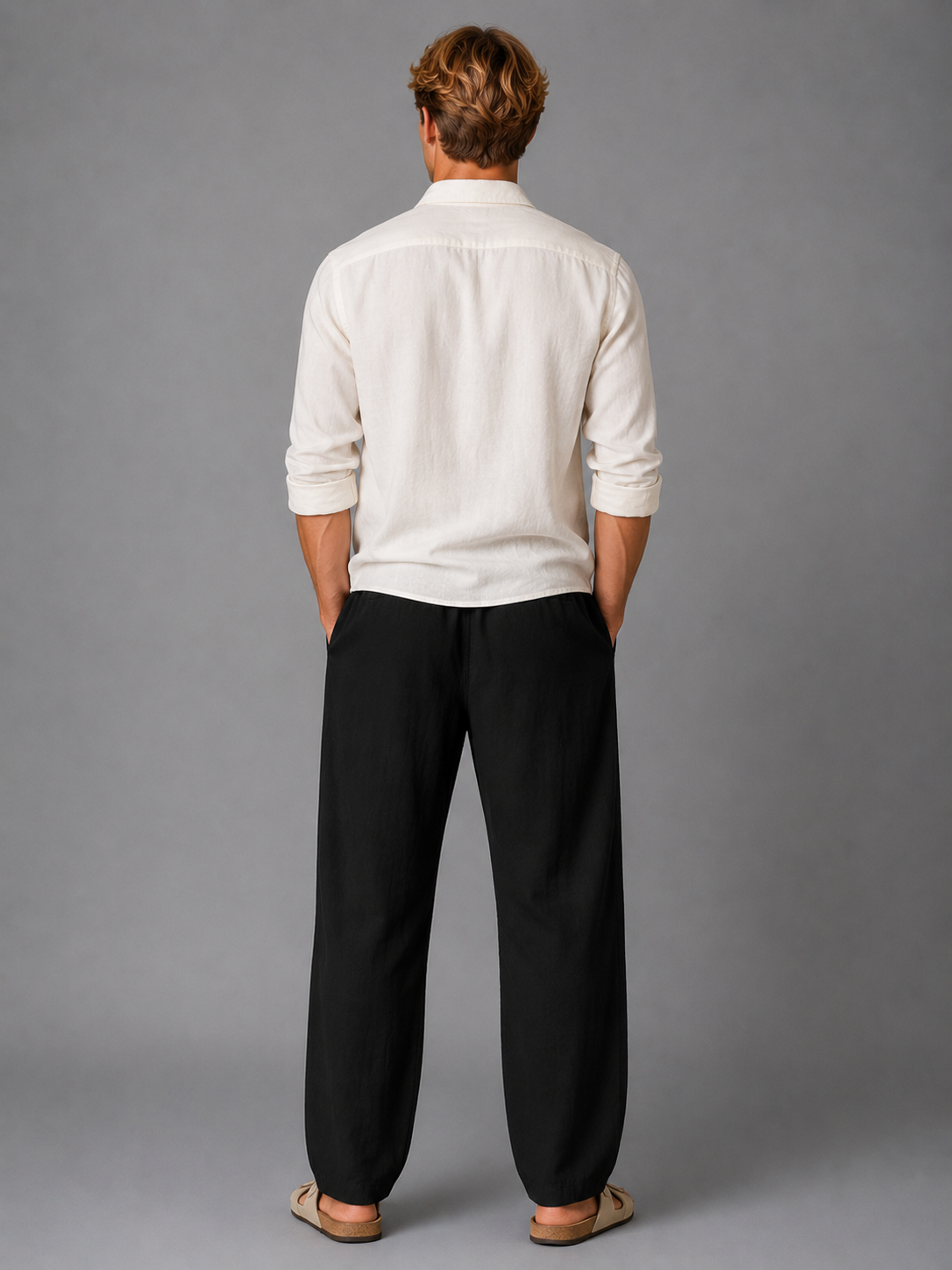 JOSÉ | PANTALONES DE LINO CON CORDÓN