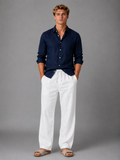 JOSÉ | PANTALONES DE LINO CON CORDÓN