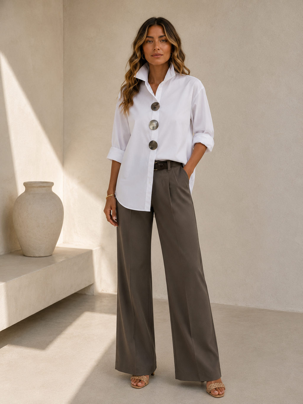 NATALIA | BLUSA DE ENTRETIEMPO DE SOLAPA SUELTA