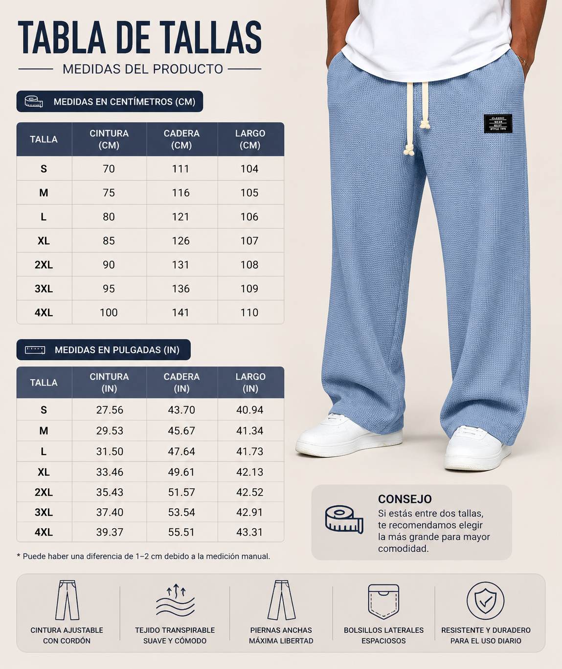 LUCAS | CÓMODOS PANTALONES CARGO DE ALGODÓN