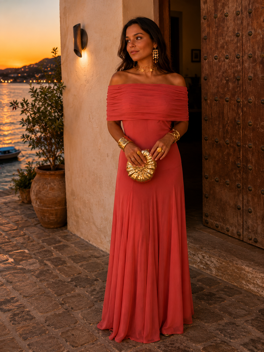 CAMILA | ELEGANTE VESTIDO LARGO DE MALLA