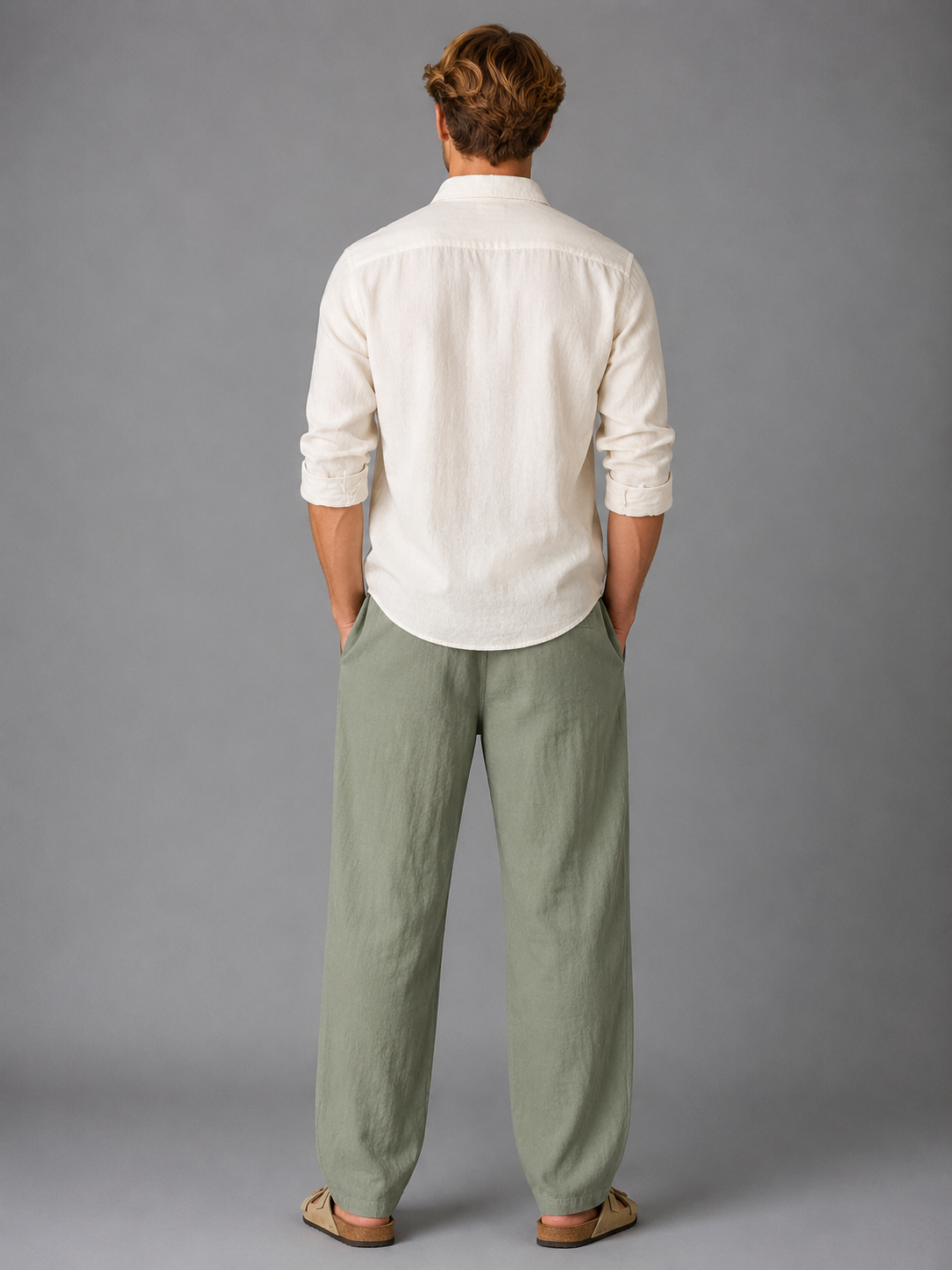 JOSÉ | PANTALONES DE LINO CON CORDÓN