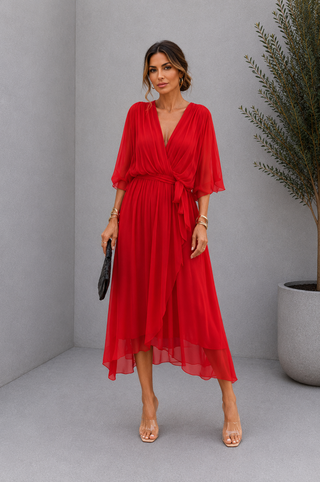 MÓNICA | VESTIDO CON ESCOTE DE V
