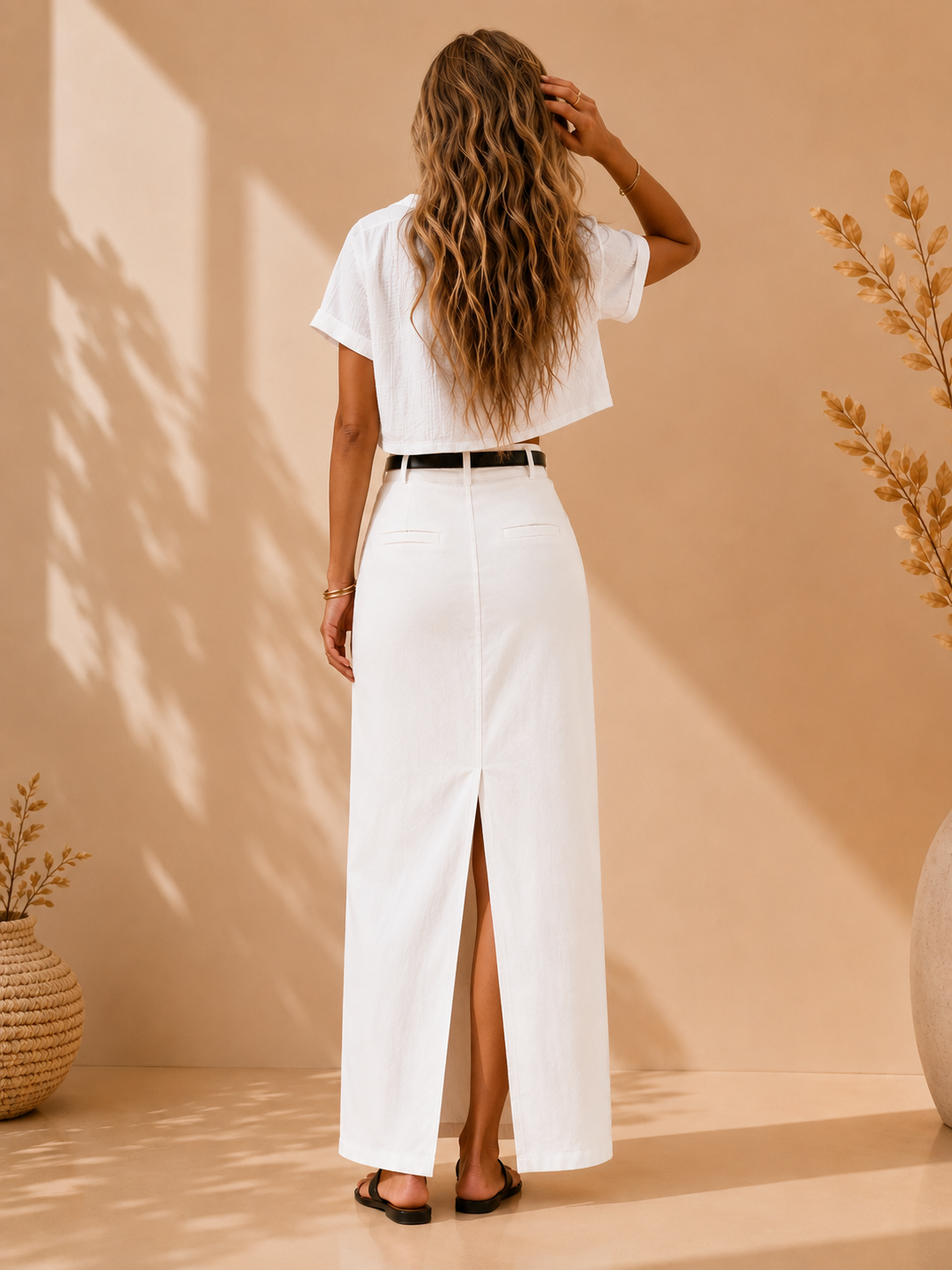 CARLA | FALDA MAXI CON ABERTURA PARISINA