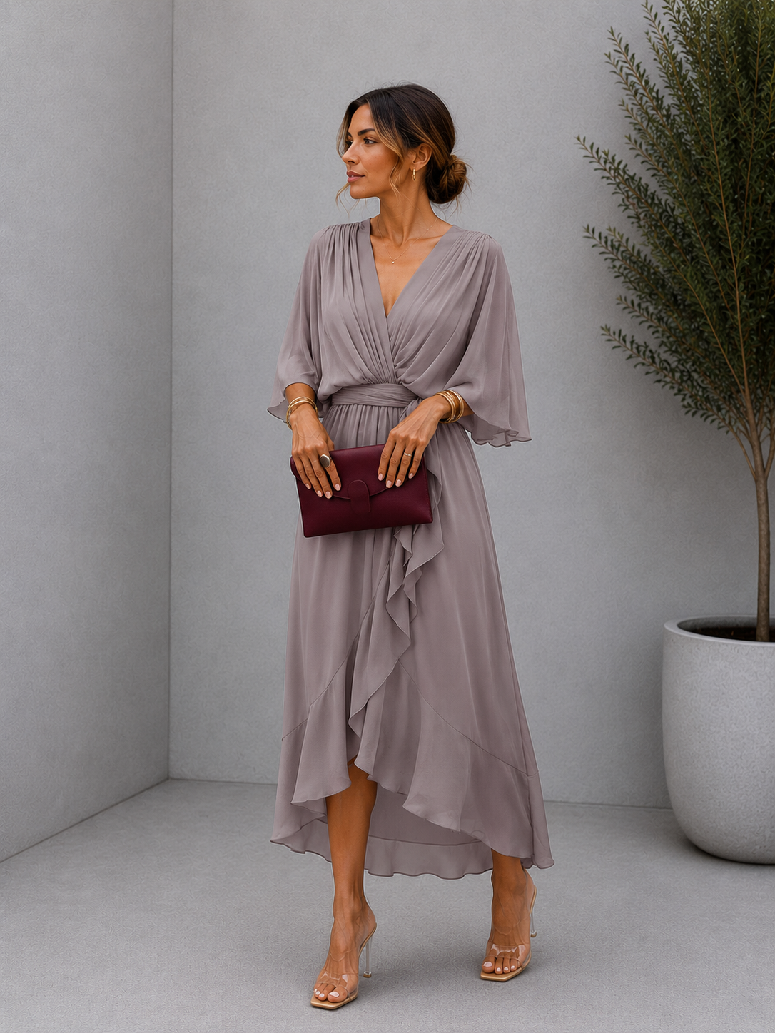 MÓNICA | VESTIDO CON ESCOTE DE V