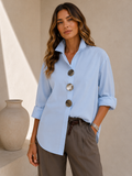 NATALIA | BLUSA DE ENTRETIEMPO DE SOLAPA SUELTA