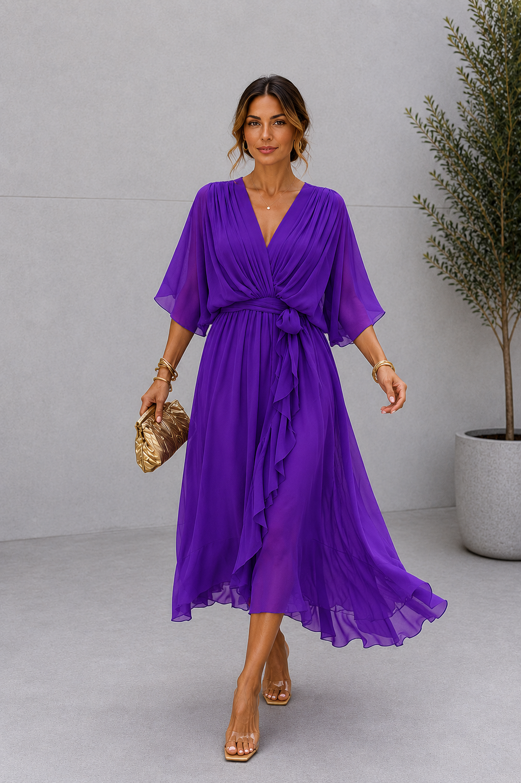 MÓNICA | VESTIDO CON ESCOTE DE V