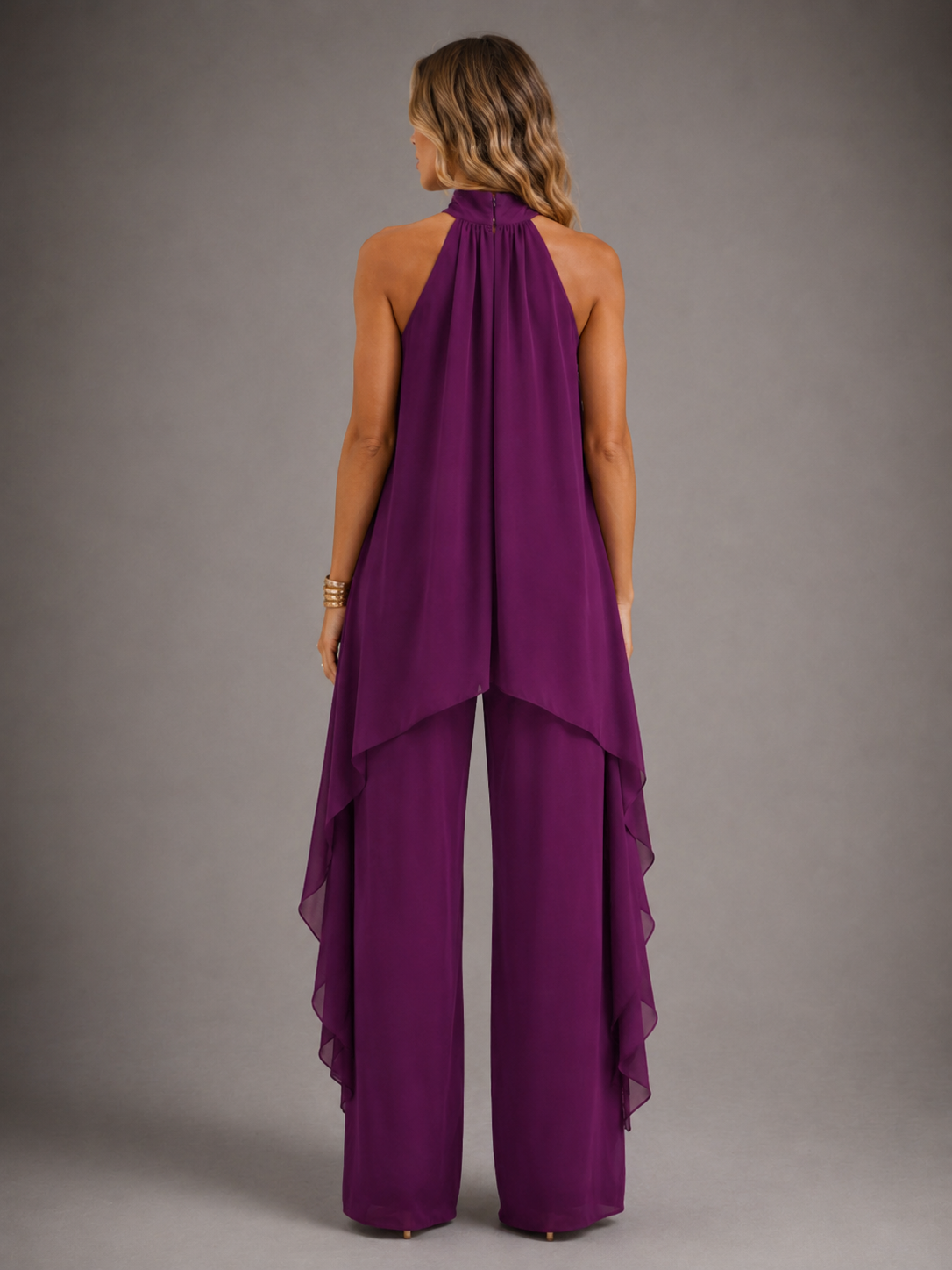 VIOLETA | CONJUNTO TOP HALTER Y PANTALÓN