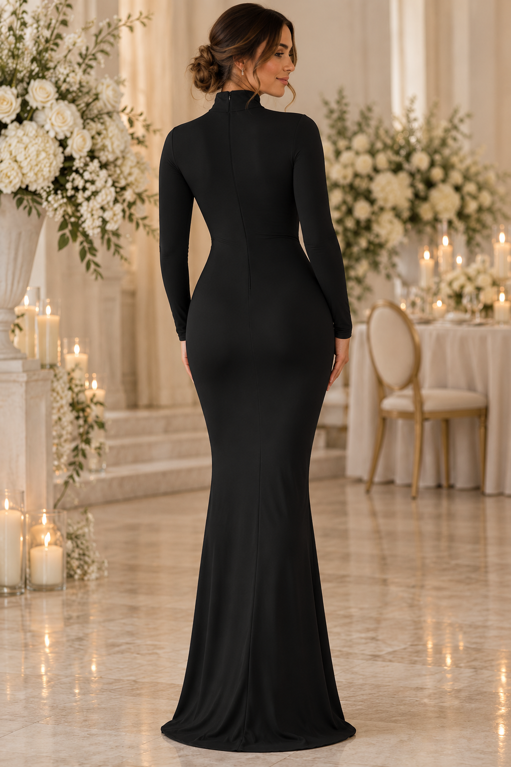 MAR | VESTIDO PREMAMÁ CON CUELLO ALTO