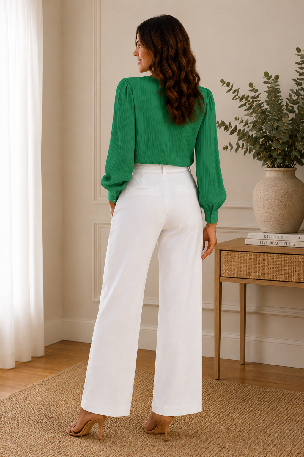 VERA | BLUSA ELEGANTE DE VERANO CON ENCAJE CALADO
