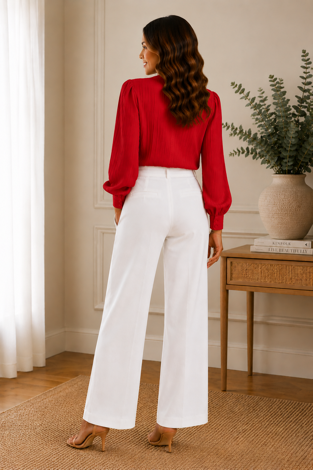VERA | BLUSA ELEGANTE DE VERANO CON ENCAJE CALADO
