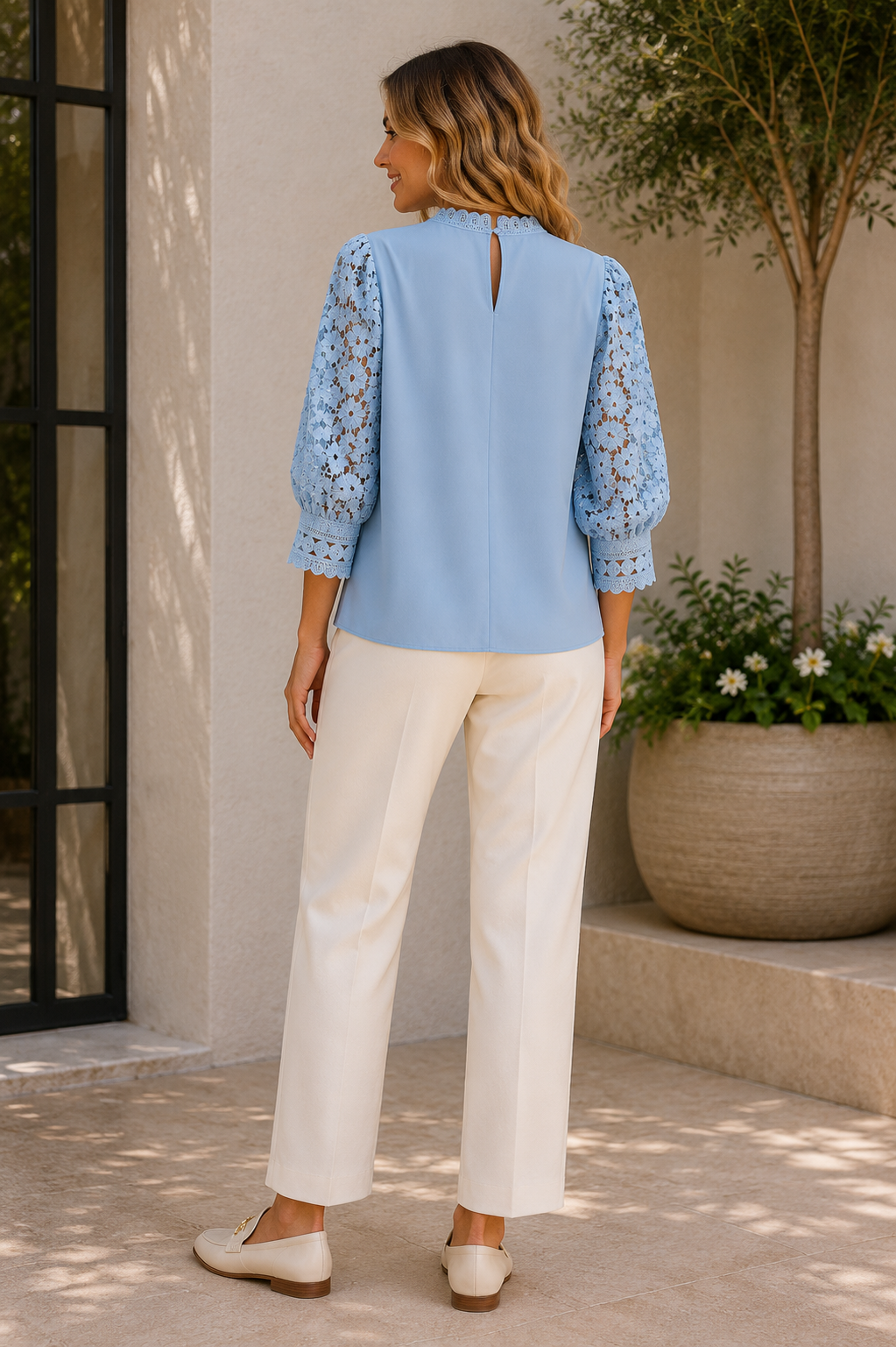 AMELIA | BLUSA ELEGANTE DE ENCAJE