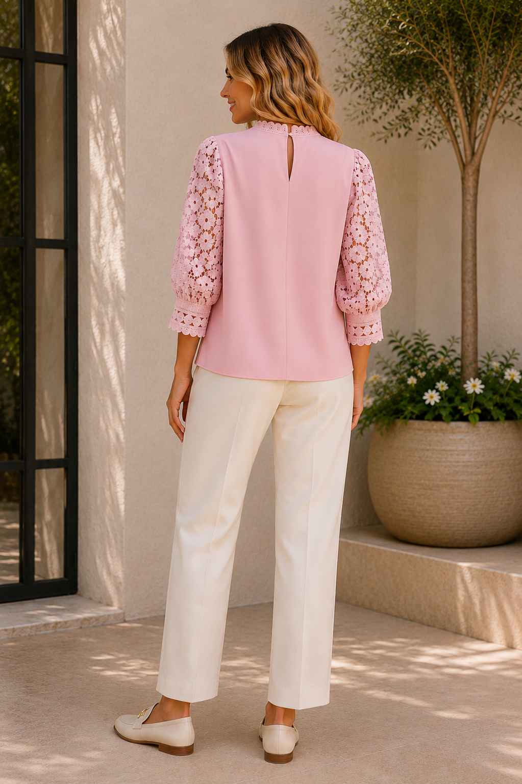 AMELIA | BLUSA ELEGANTE DE ENCAJE