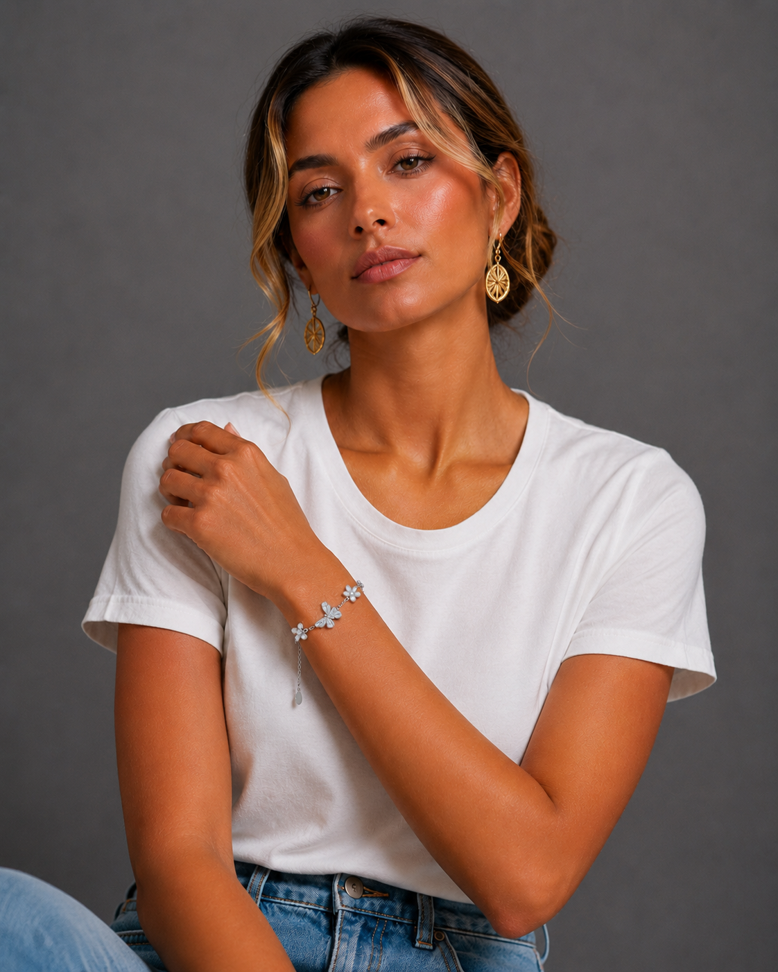 COJUNTO | COLGANTE Y PULSERA CON MARIPOSA AZUL