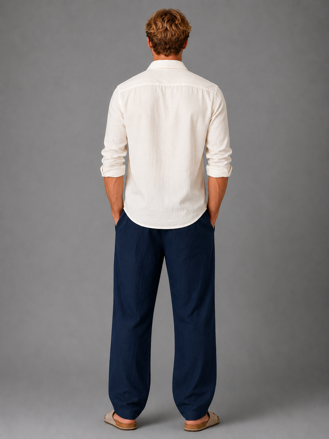 JOSÉ | PANTALONES DE LINO CON CORDÓN
