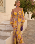 REBECA | VESTIDO AMARILLO FLOREADO