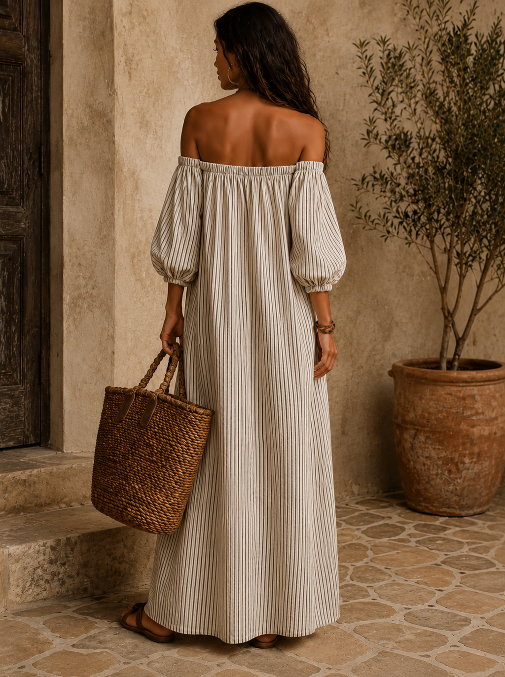 MELANIE | VESTIDO LARGO HOMBROS DESCUBIERTOS