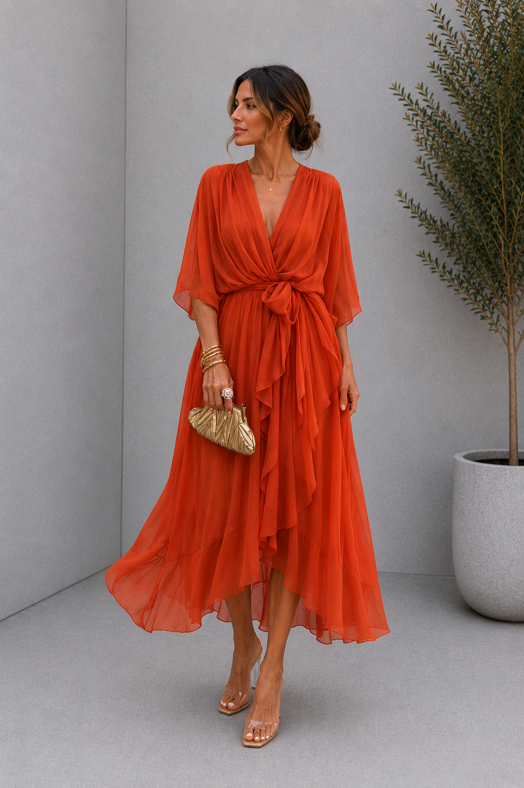 MÓNICA | VESTIDO CON ESCOTE DE V