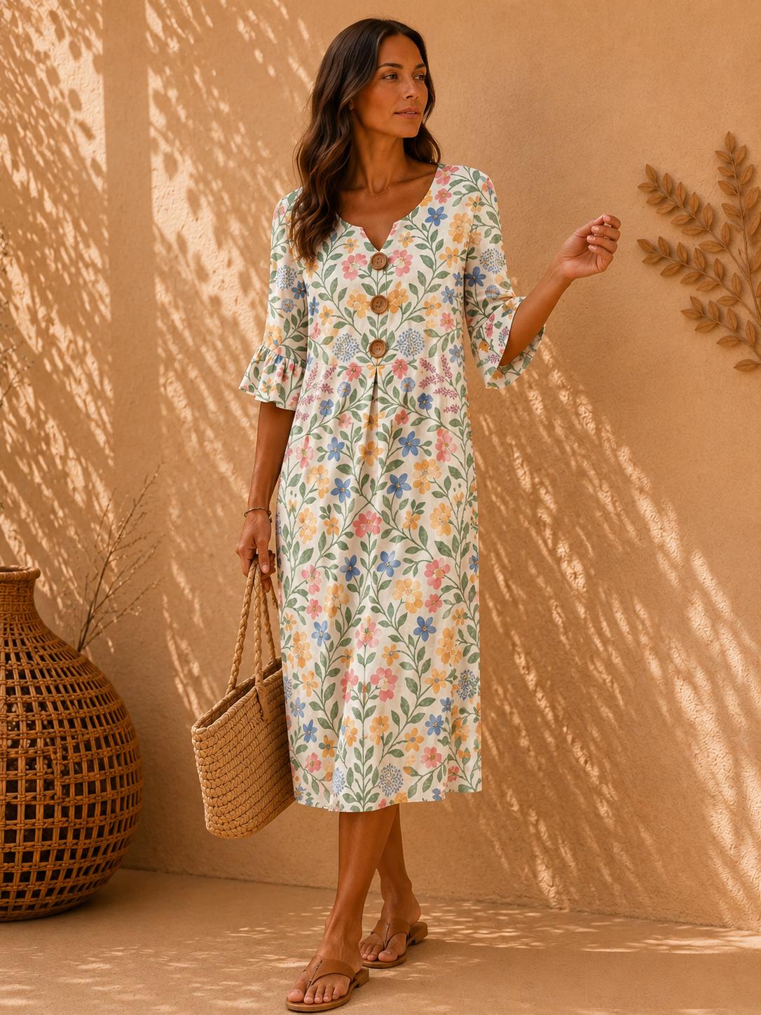 MARISOL | VESTIDO INFORMAL DE MUJER CON ESTAMPADO FLORAL
