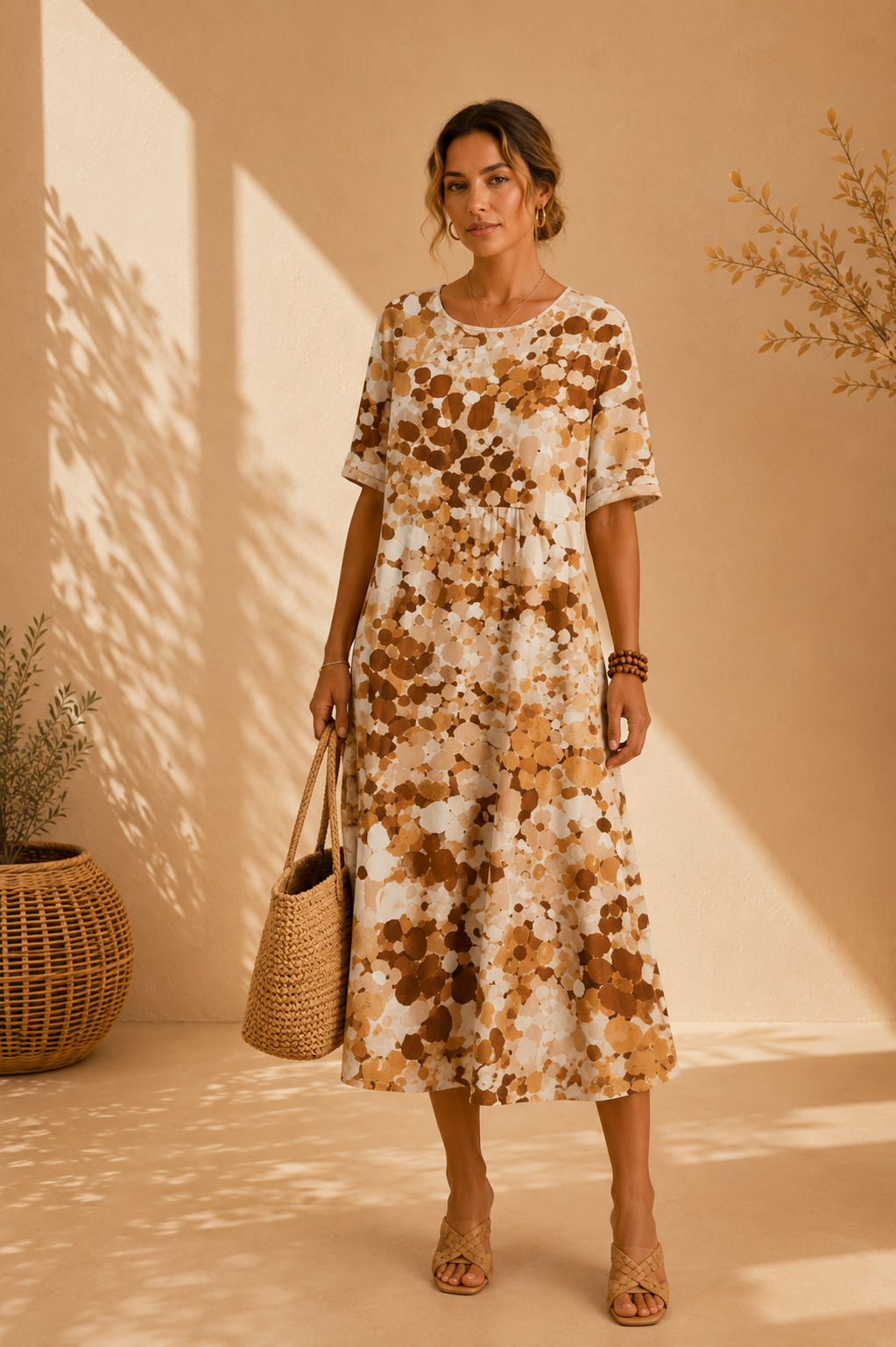 JULIA | VESTIDO MIDI FLORAL SUELTO Y LIGERO