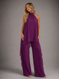 VIOLETA | CONJUNTO TOP HALTER Y PANTALÓN