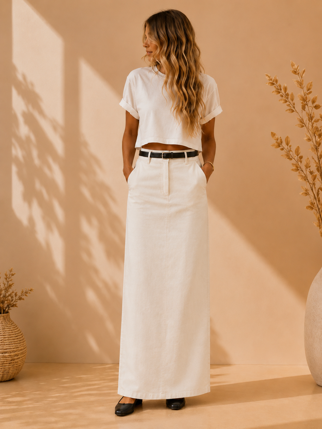 CARLA | FALDA MAXI CON ABERTURA PARISINA