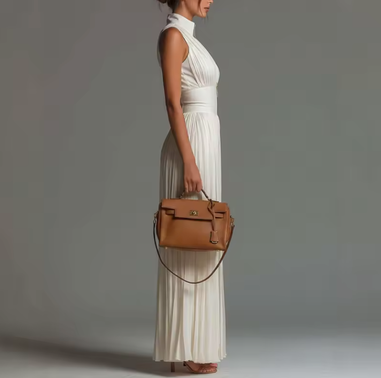 NATALIA | MONO ELEGANTE DE GASA SIN MANGAS