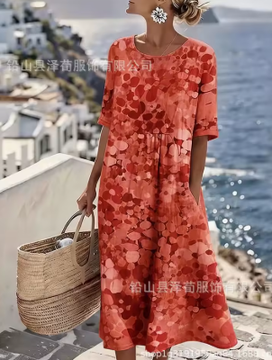Julia | Vestido midi floral suelto y ligero